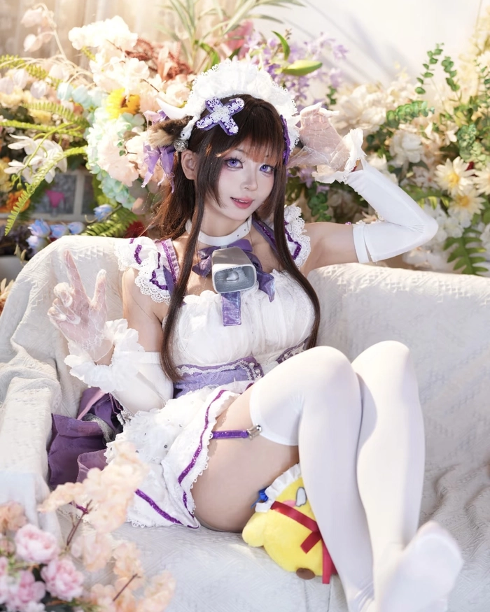 Ảnh cosplay bò sữa với phong cách dễ thương nổi bật