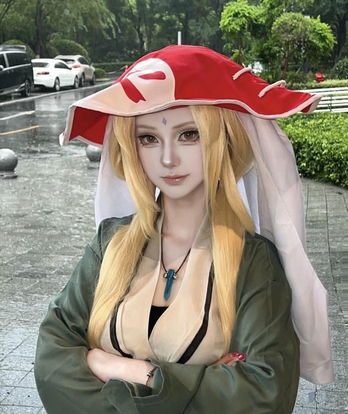 Anime cosplay Tsunade xinh dễ thương ngầu nhẹ