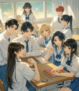 Bức ảnh anime nhóm trẻ trung