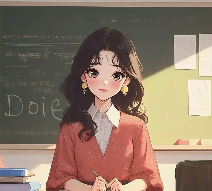 Bức hình cô giáo anime dịu dàng