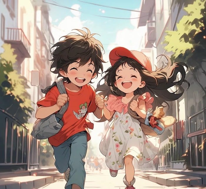 Chibi cặp đôi dễ thương ngọt ngào