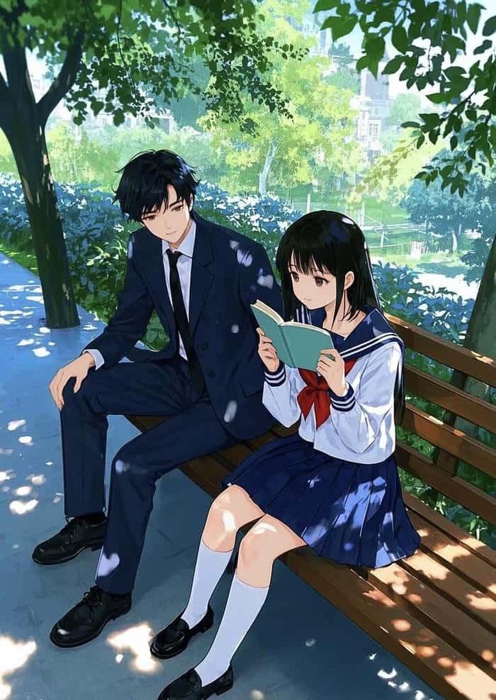 Hình ảnh anime lung linh cảnh ảnh anime cặp đôi