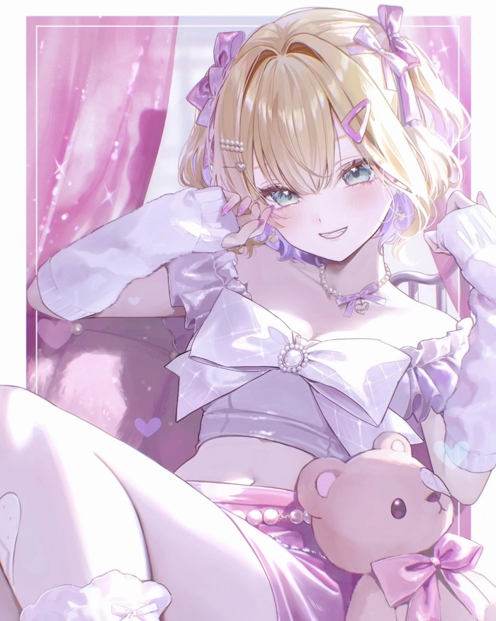 Hình anime nữ với phong cách trẻ trung hiện đại