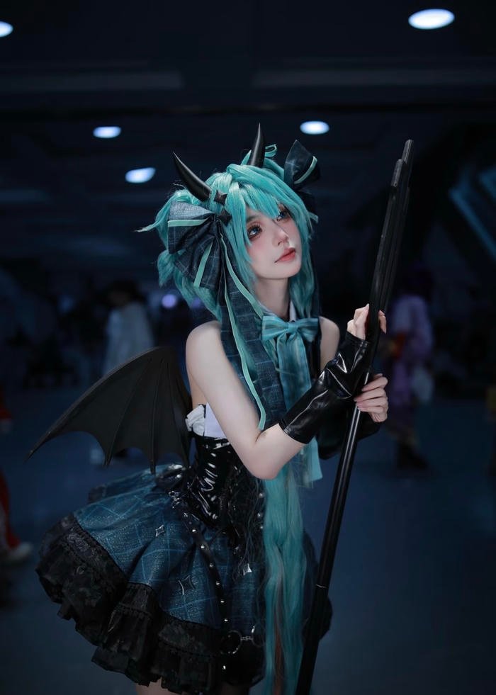 Hình cosplay Miku mang cảm giác dễ thương rõ rệt