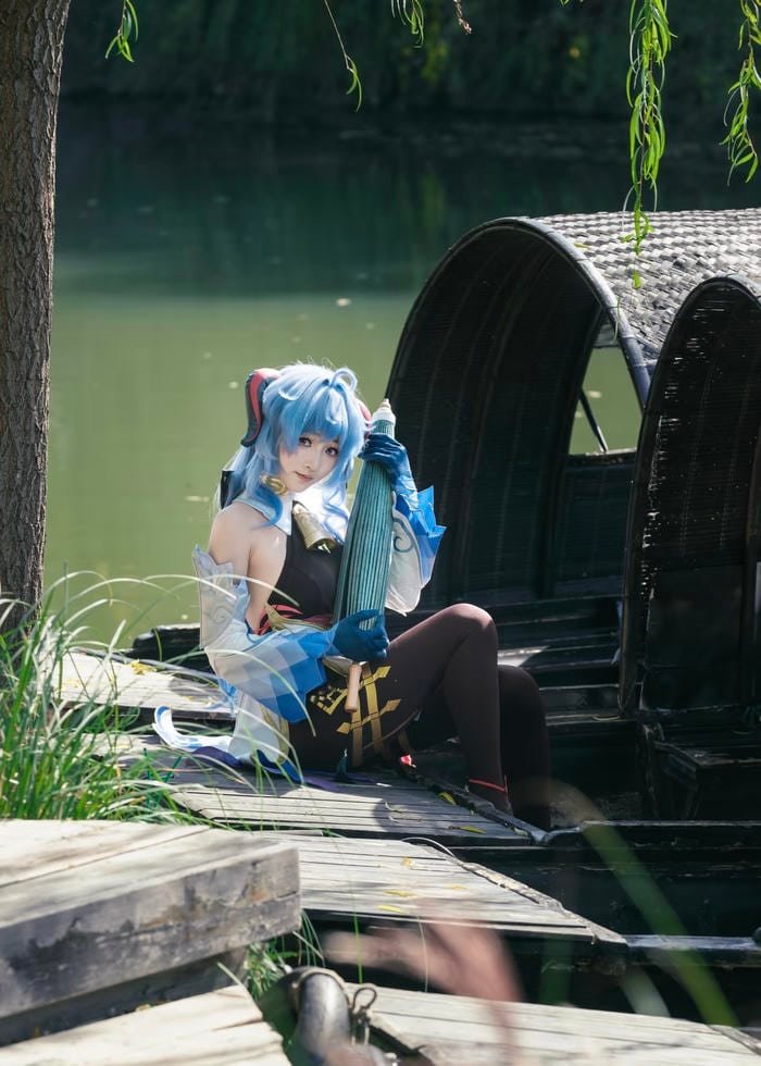 Hình cosplay ganyu thể hiện vẻ xinh xắn đầy mê hoặc