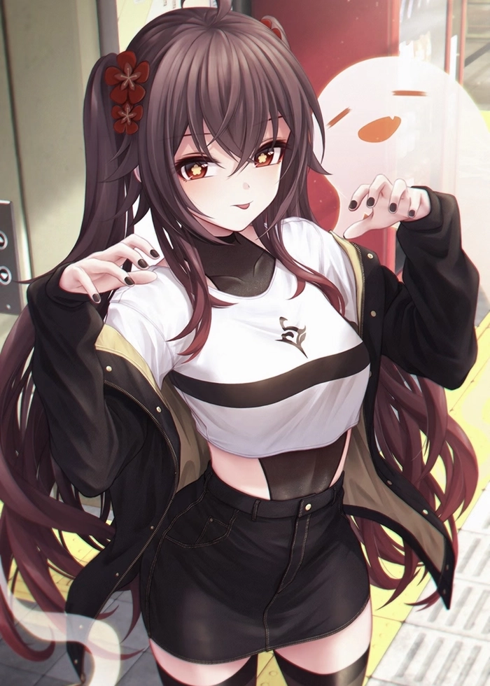 Nhân vật anime nữ trong khung cảnh lung linh huyền ảo