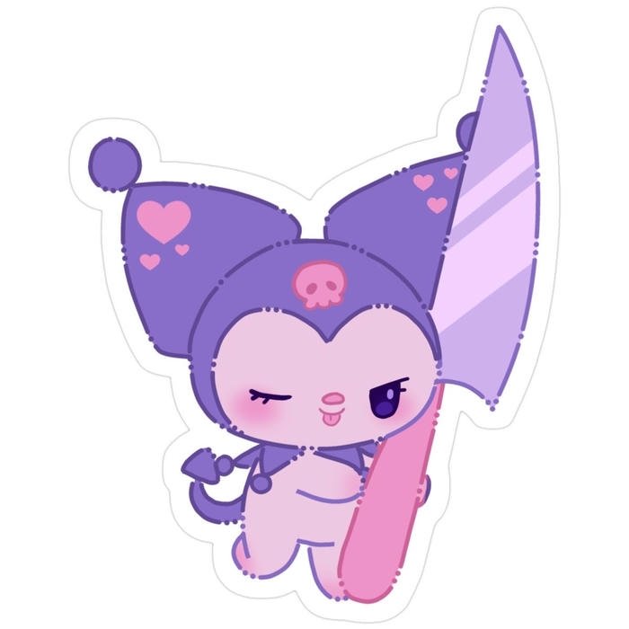 Sticker Kuromi dùng làm icon trang trí