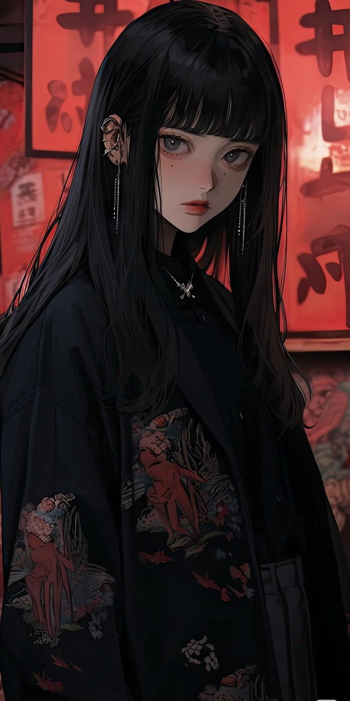 ảnh anime girl lạnh lùng cá tính phong cách Nhật