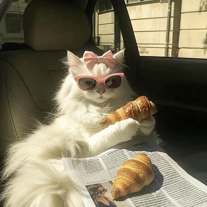 ảnh avatar cute mèo phong cach quý tộc