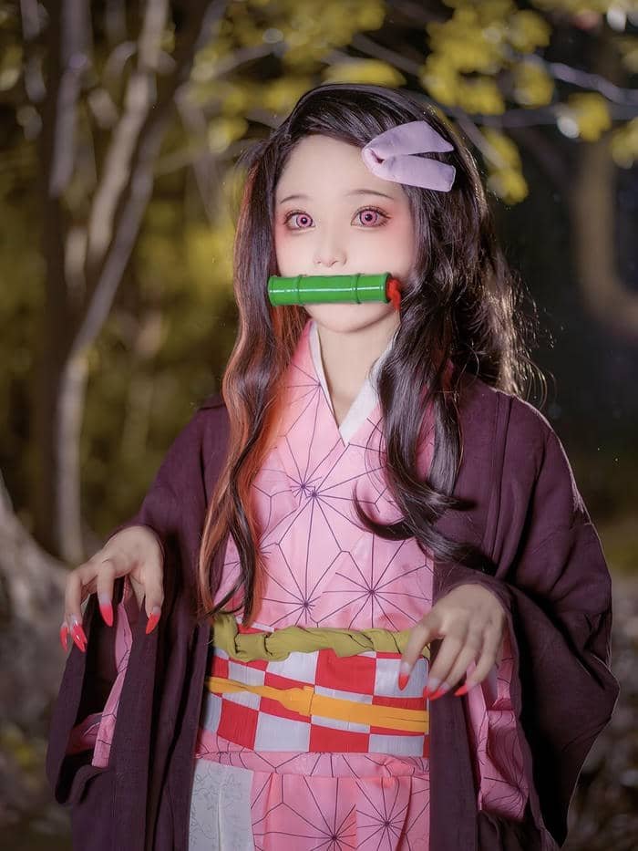 ảnh cosplay Nezuko dịu dàng
