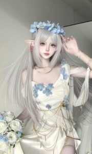 ảnh cosplay frieren rực sáng
