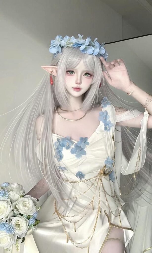 ảnh cosplay frieren rực sáng