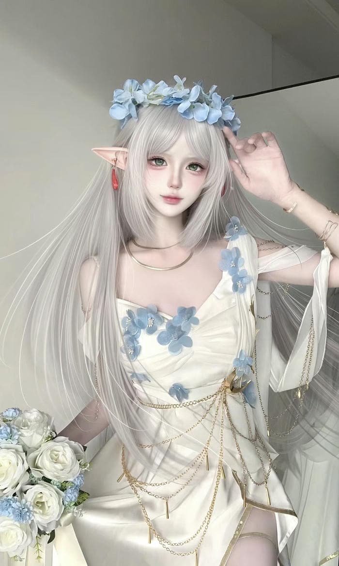 ảnh cosplay frieren rực sáng