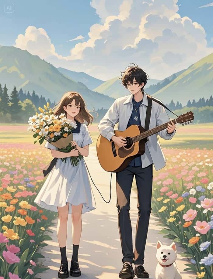 ảnh minh họa anime cặp đôi phong cách