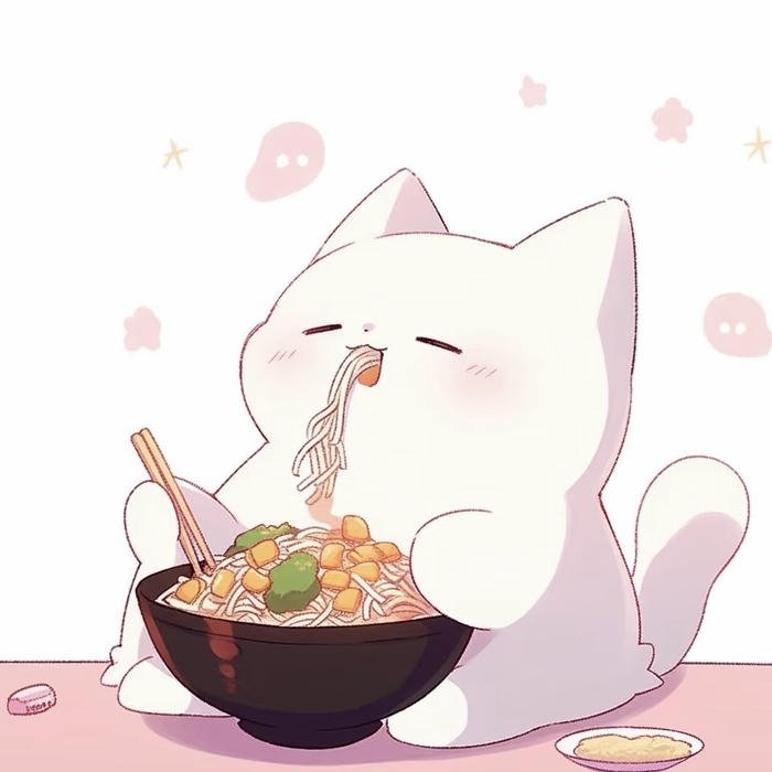 ảnh nền avatar cute thỏ ăn ngon miệng