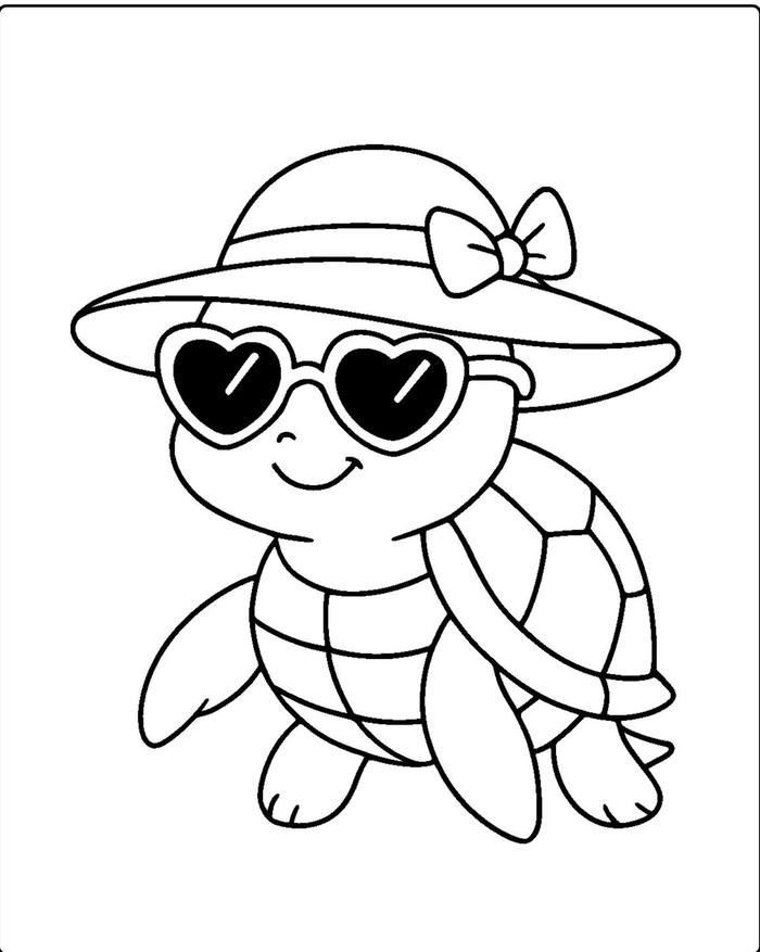 ảnh rùa tô màu đẹp đáng yêu