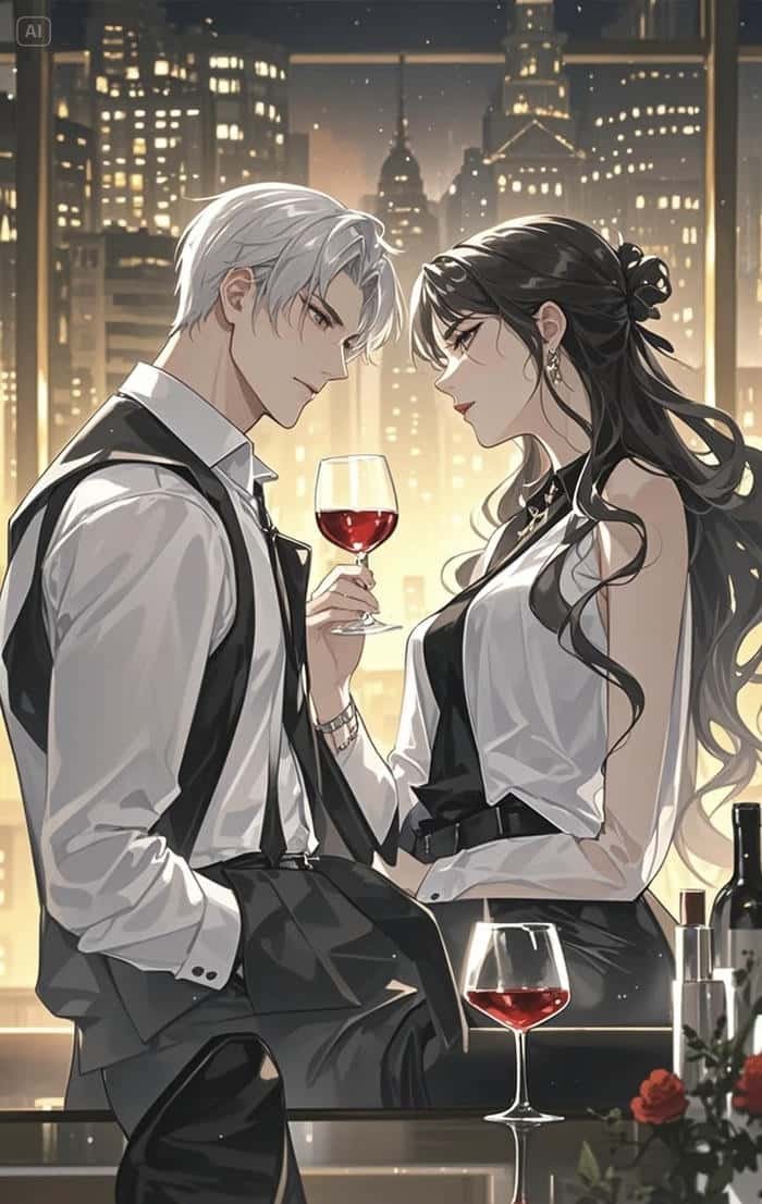 anime cặp đôi gợi cảm tại bữa tiệc tối