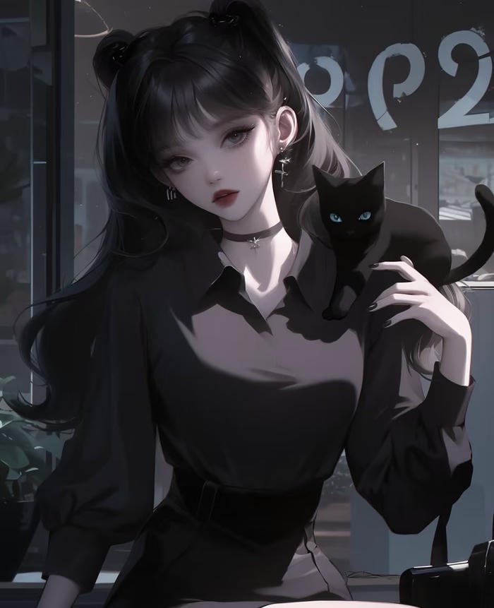 anime girl lạnh lùng cá tính ánh mắt sắc