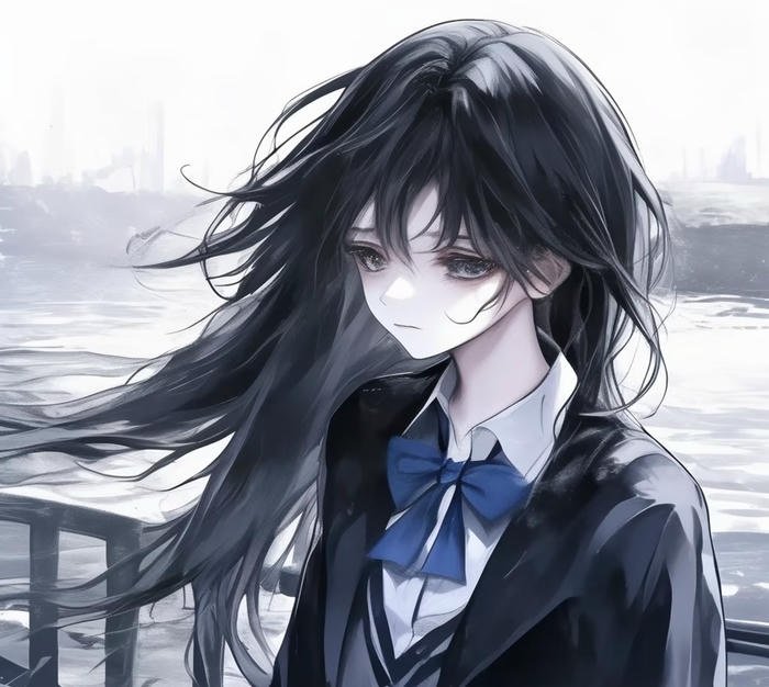 anime nữ buồn mặt mang nỗi đau