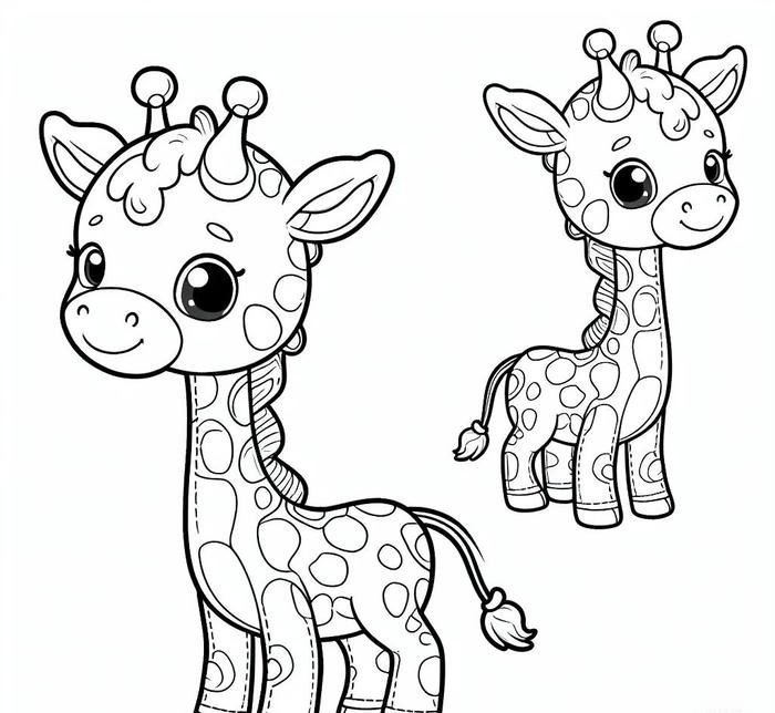 bé học màu với hươu cao cổ