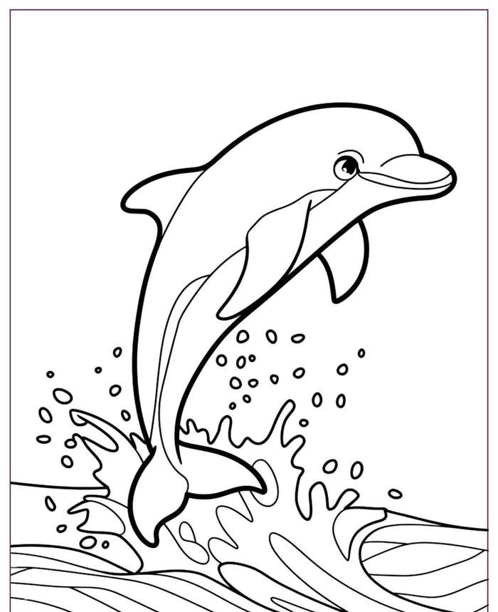 cá heo hình vẽ cho bé