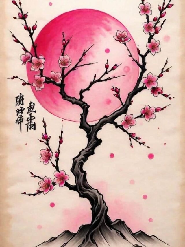 Cập nhật 165+ tranh vẽ hoa đào đẹp cho năm mới thêm may mắn