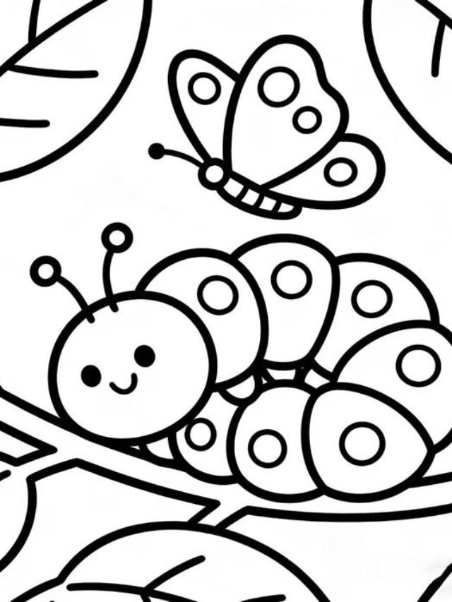 Tải ngay 136+ tranh tô màu con sâu đầy màu sắc và sinh động