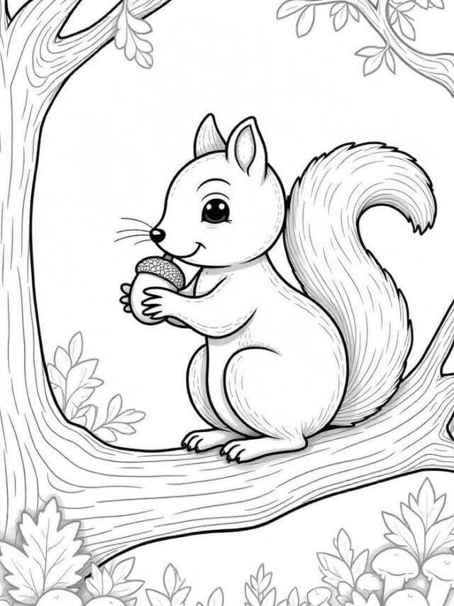 Cập nhật 159+ tranh tô màu con sóc sinh động giúp bé sáng tạo