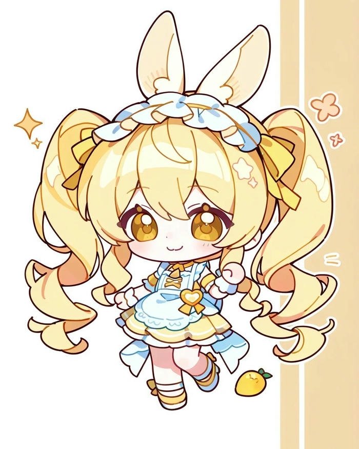 cute ảnh nữ chibi dễ thương mini