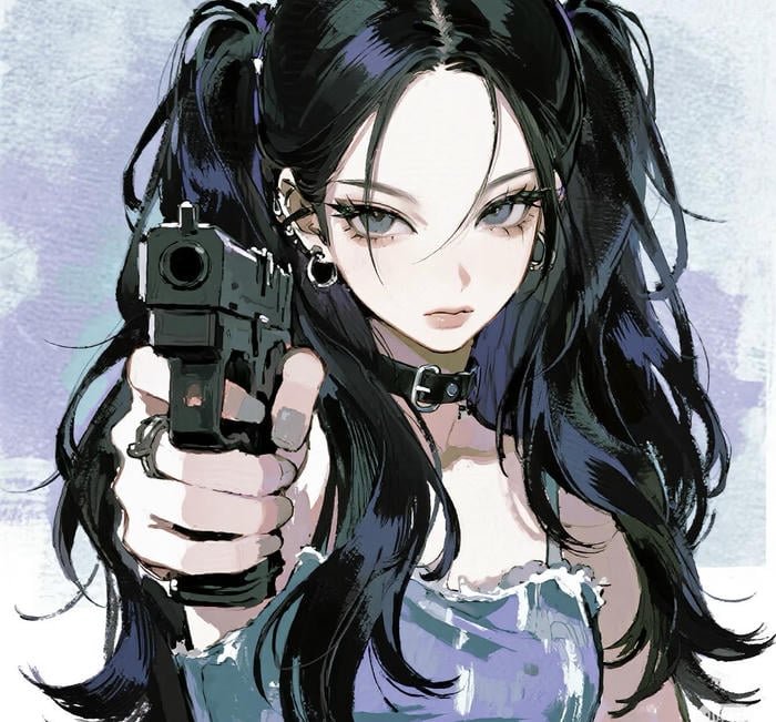 gái xinh anime girl lạnh lùng cá tính ánh mắt sâu