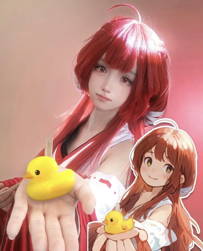 gái xinh cosplay anime tóc dài