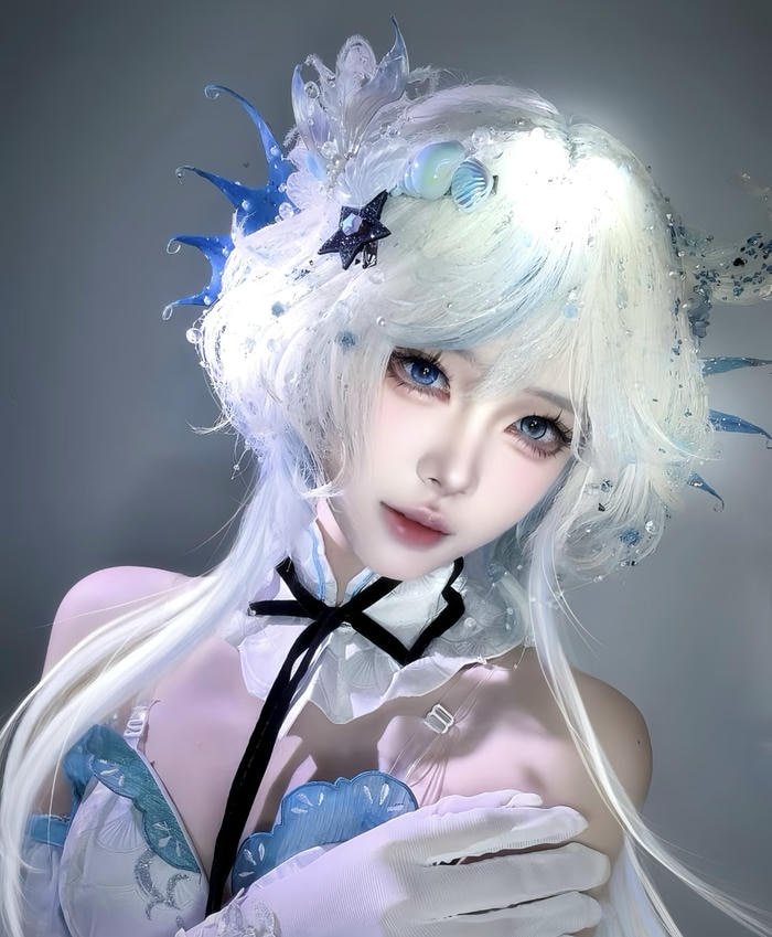 gái xinh cosplay nhân vật anime chụp studio