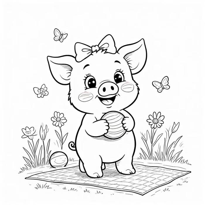 heo nhỏ cho bé tập tô