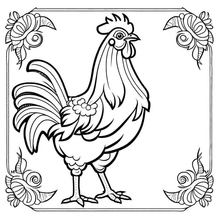 hình ảnh con gà trống tranh tô