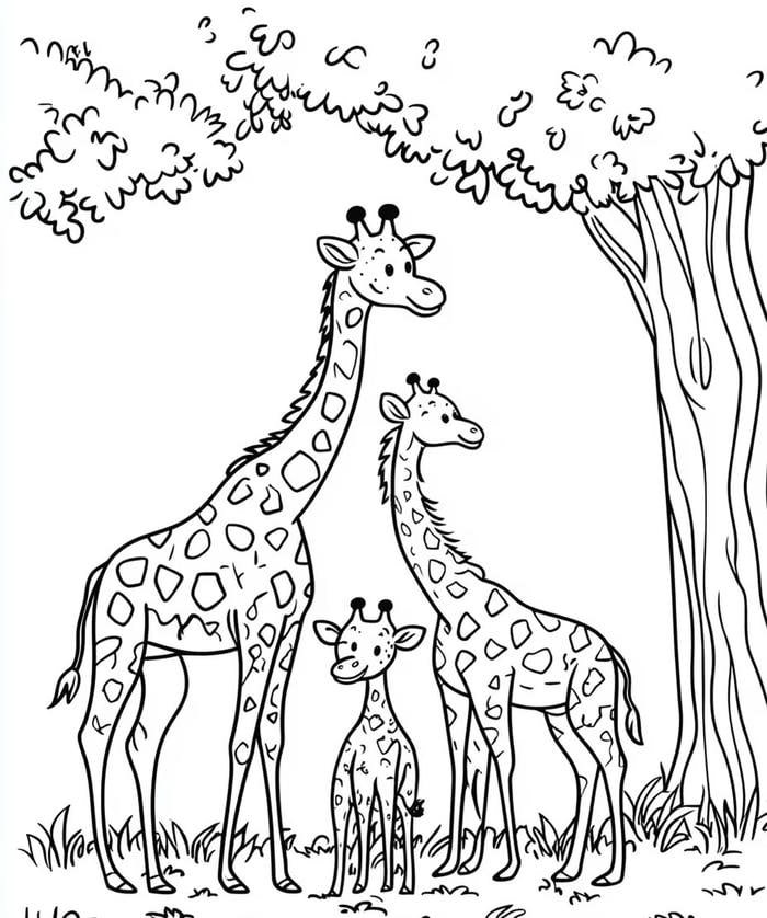 hình ảnh hươu cao cổ cho bé tô