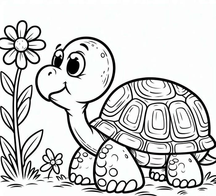 hình ảnh tranh rùa tô màu đẹp
