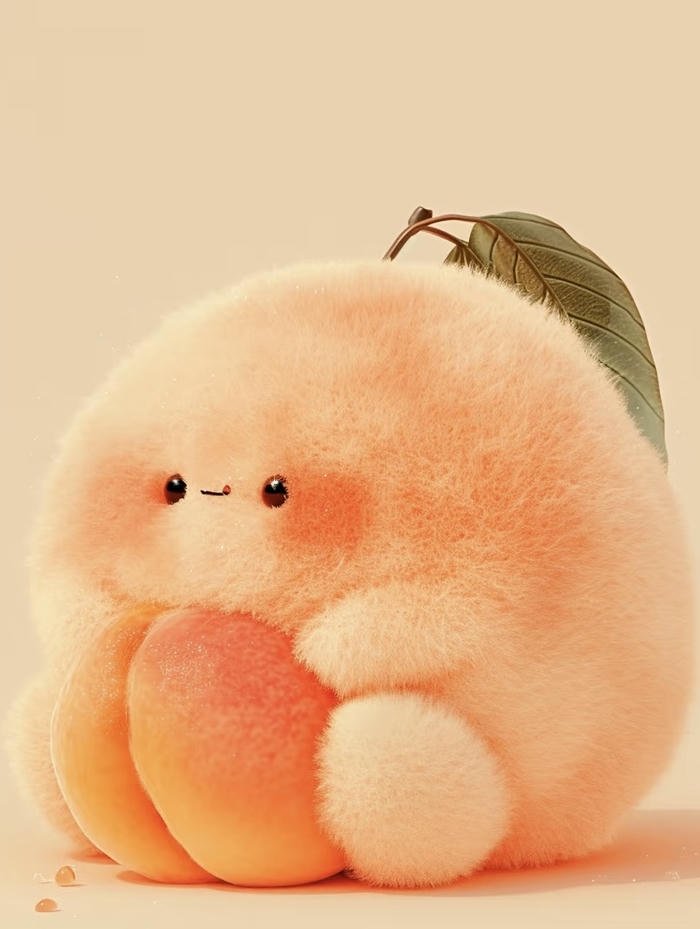 hình avatar cute quả đào căng mọng