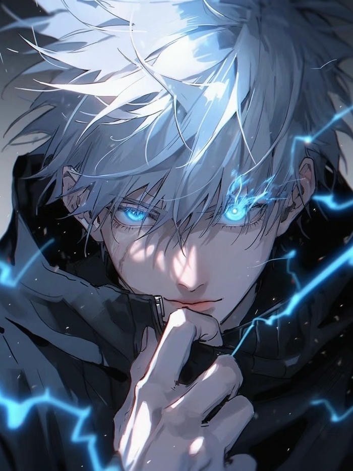 hình avatar gojo ánh mắt xanh băng