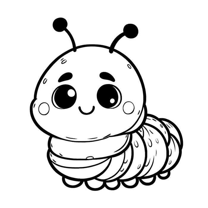 hình con sâu cho trẻ nhỏ