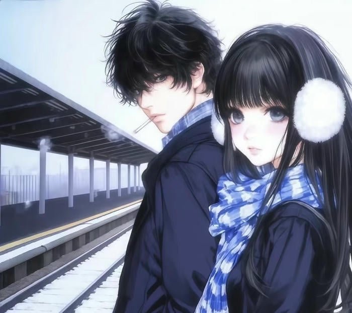 hình cool ngầu avatar đôi anime ngầu ấm áp