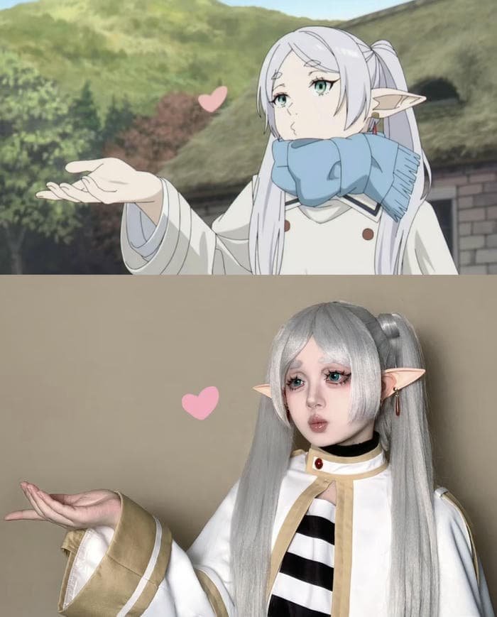 hình cosplay frieren dễ thương