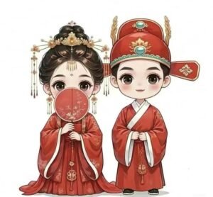hình cưới chibi ngọt ngào