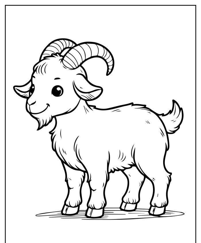 hình dê thân thiện cho bé