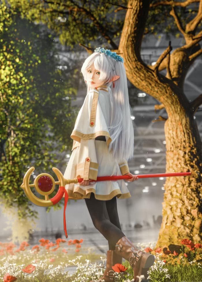 hình frieren cosplay magic