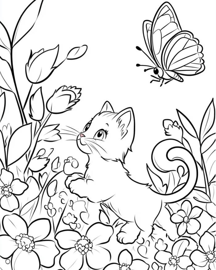 hình mèo vui nhộn cho bé tô