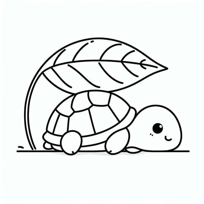 hình tranh tô màu con rùa
