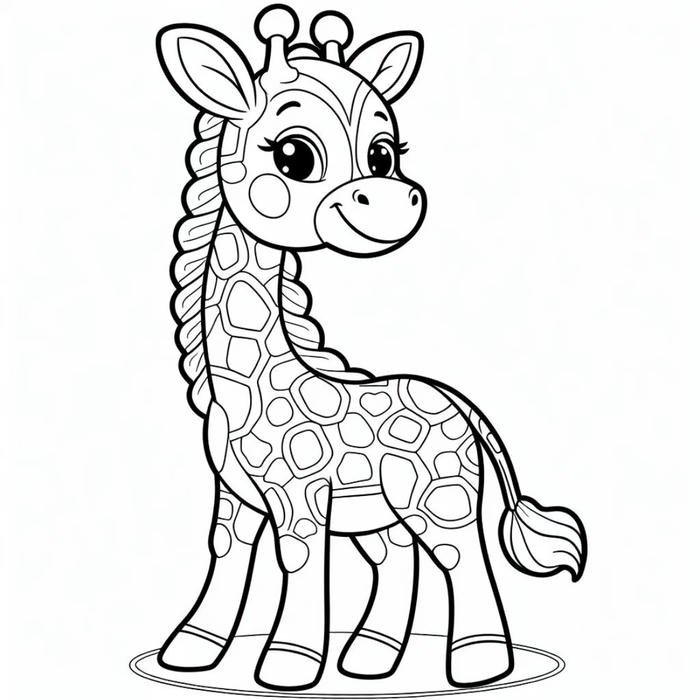 hươu cao cổ dễ tô cho bé