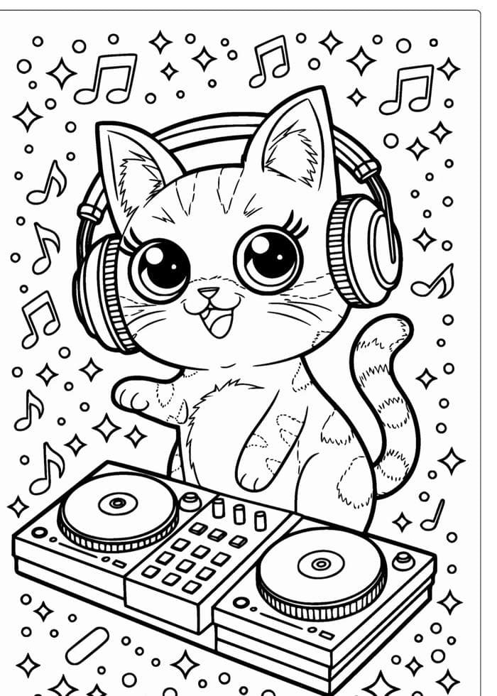 mèo con ngộ nghĩnh dễ tô