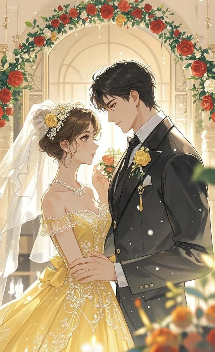 ngắm nhau không rời mắt của cô dâu chú dể anime