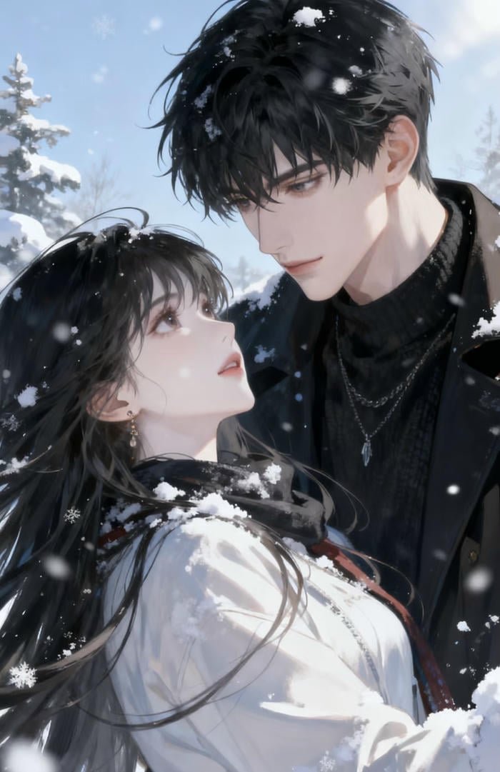 phong cách dễ thương ảnh anime cặp đôi vui vẻ